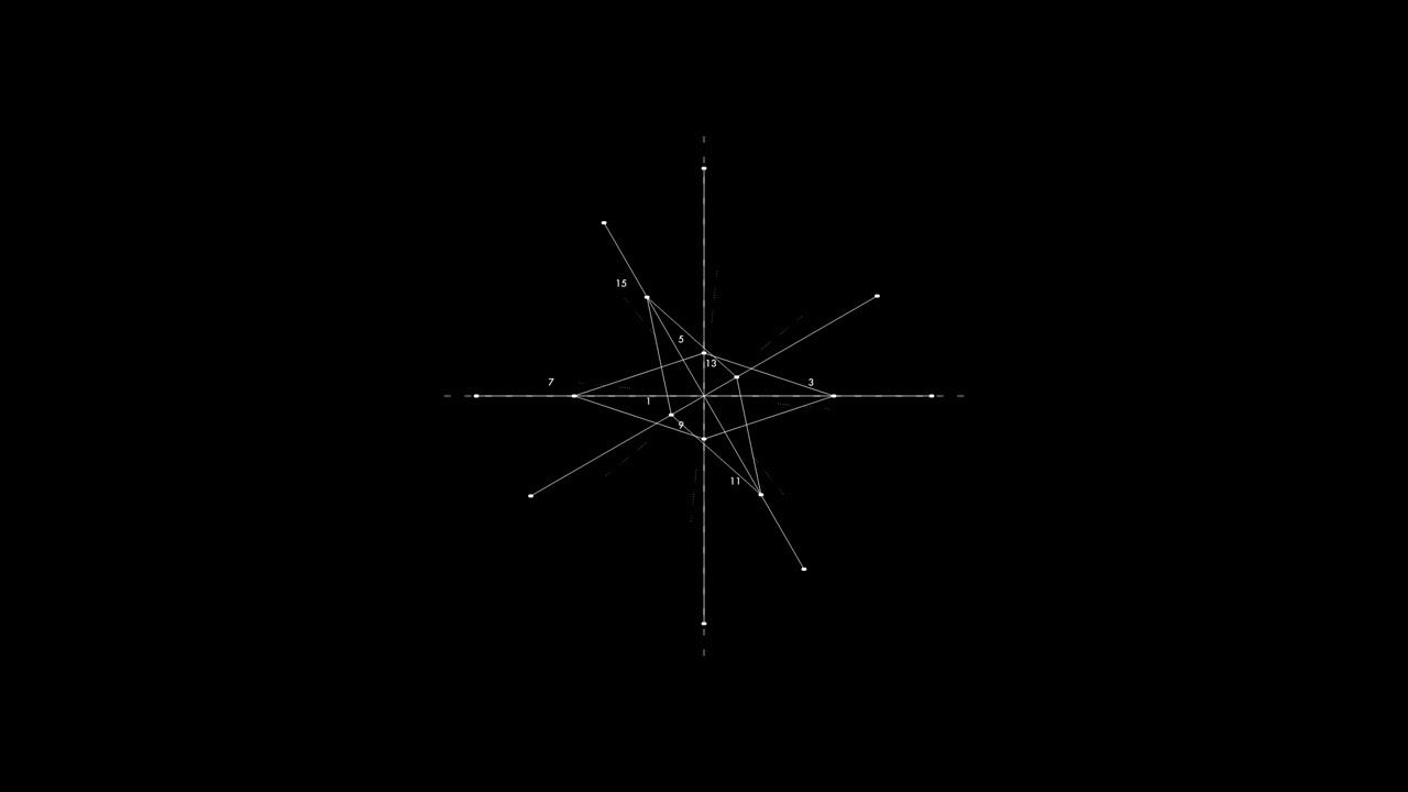 A sophisticated HUD overlay featuring connected data points in a star-shaped geometric pattern. Perfect for astronomical data or complex encryption themes