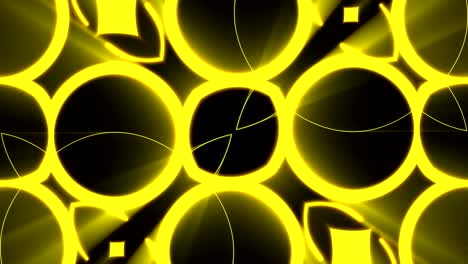 fondo abstracto con caleidoscopio de luz dorada