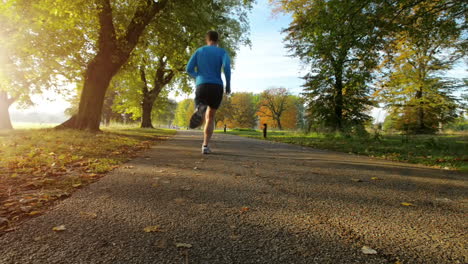 runner man running outdoors in park