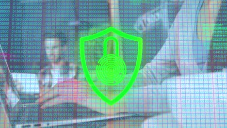 Eine-Animation-Eines-Leuchtenden-Roten-Und-Grünen-Digitalen-Symbols-Eines-Online-Sicherheitsvorhängeschlosses-Mit-Datenverarbeitung
