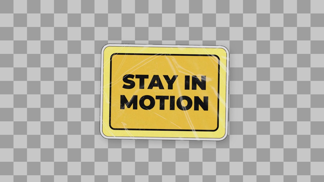 Stiker Tanda Tetap Bergerak