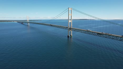 the mackinac bridge stretches five miles across the straits of mackinac to connect mackinaw city and st-2
