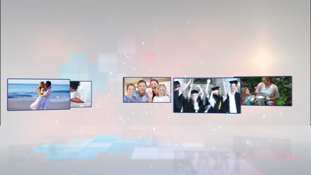 행복한 순간의 몇 가지 비디오