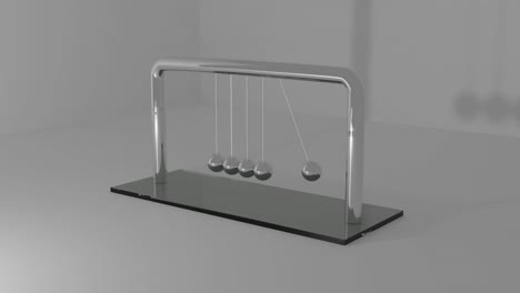 newton's cradle loopable animation shows conservation of momentum in a clean easy to see demonstration