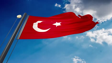 waving flag of turkey