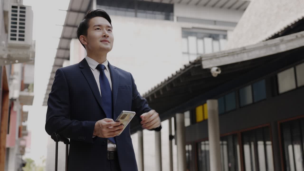 Businessman are greeting and collaborating with businesswomen with confidence in investing. Group of business people talking in town to agree business contract. Collaboration of startups. White collar