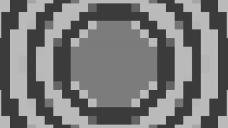 espiral de 8 bits con píxeles en blanco y negro