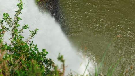 breathtaking descent: close-up gaze down bridal veil falls in captivating stock footage