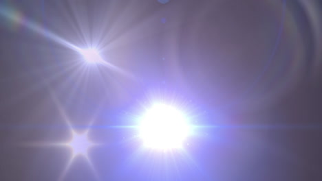 animación del foco con el destello de la lente sobre un fondo oscuro