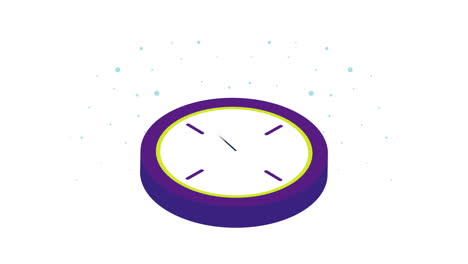 reloj isométrico púrpura