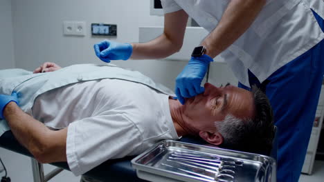 medical examination in a hospital