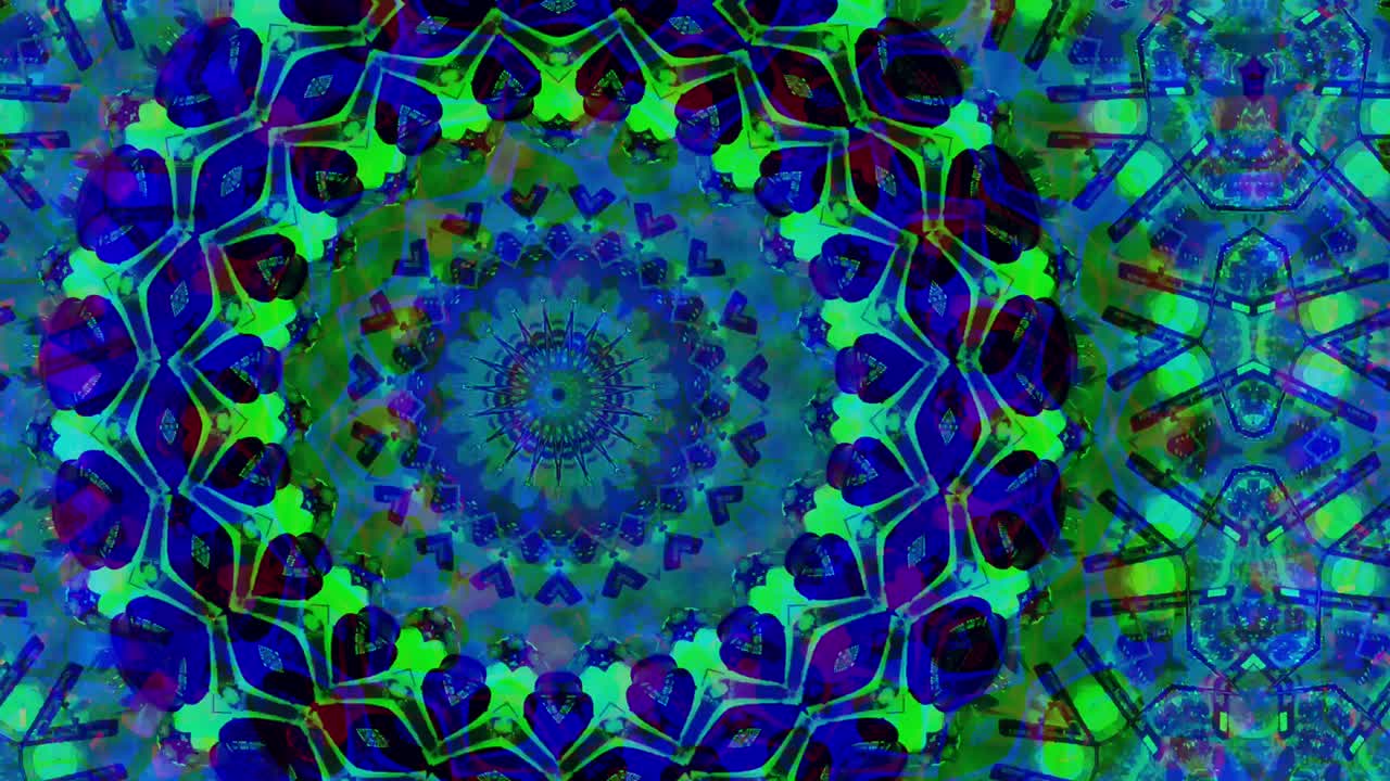 Sfondo astratto mandala, ornato magico per la meditazione. Movimento spirituale. Chakra cosmico. Filmato 4K di alta qualità
