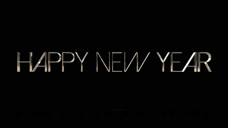 elegance and fashion happy new year text on black gradient
