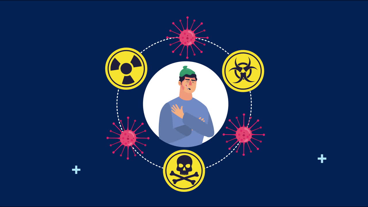 코로나19 입자 및 주의 신호에 대비하십시오.