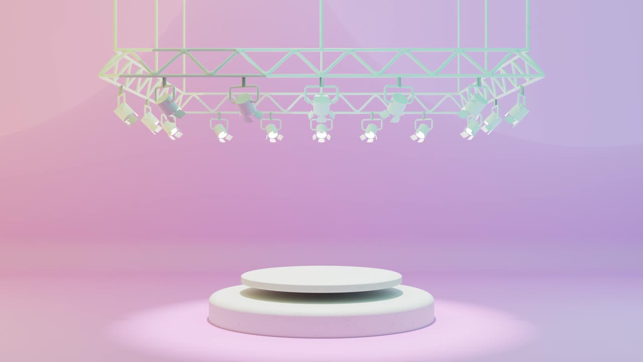 Pastel Pink and Mint Green 3D Product Display Background