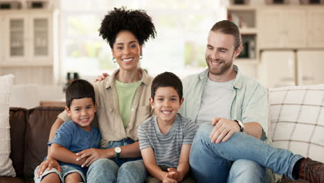 Smile,-love-and-face-of-a-family-on-sofa