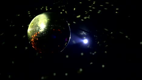 beautiful golden disco ball reflecting light