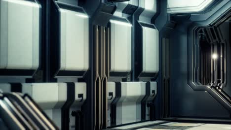 futuristic sci fi spaceship interior