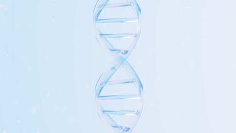 transparent glass dna structure, 3d rendering.