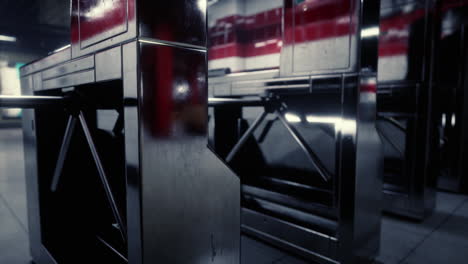 vieja estación de tren de metro vacía