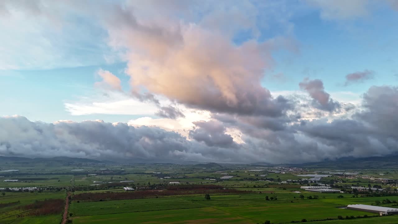 Cloud Movement Hyperlapse Across Rural Mexico