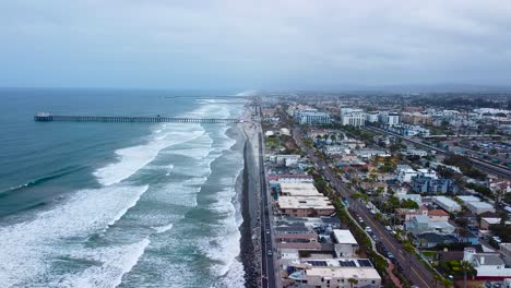 oceanside pier at high tide