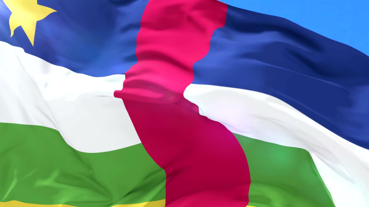 중앙아프리카 공화국의 발이 바람에 흔들리고 푸른 하늘, 루프