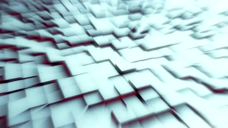 los cubos de azulejos hacen un bucle de 4k. el fondo es un cielo azul.