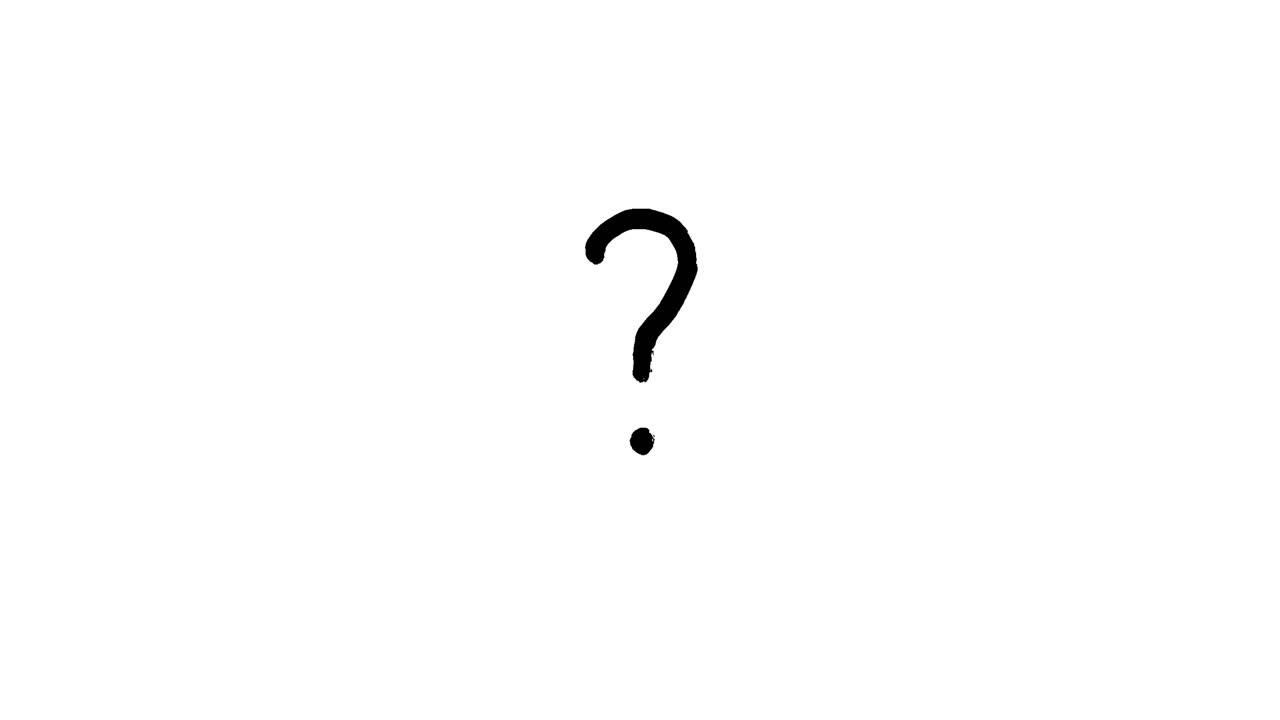 Black Question Mark Symbol on White Background