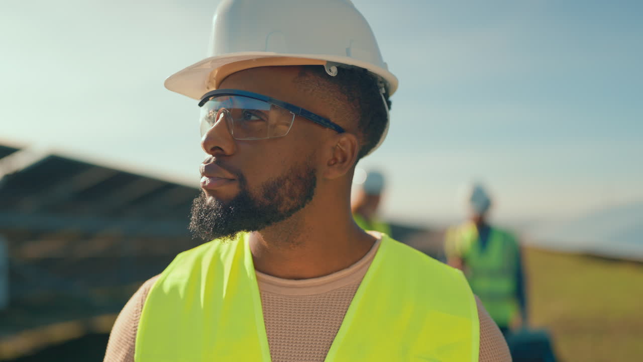 Engineers Inspecting Solar Panels