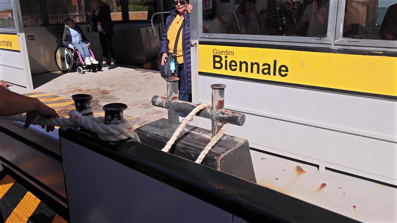Boat Dock at Giardini Biennale in Venice, Italy