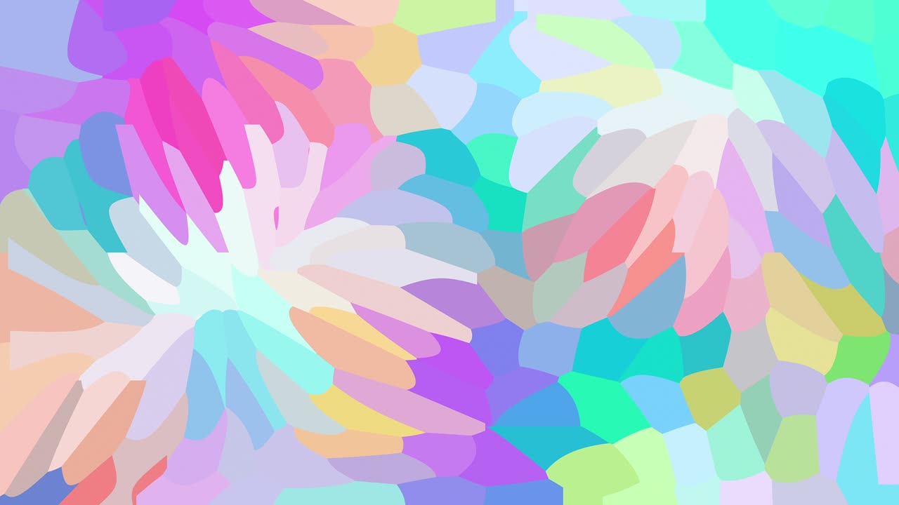 다채로운 낮은 fps 애니메이션 행복한 꽃 패턴