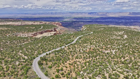 drone flyover with a full view or the grand valley in palisades colorado