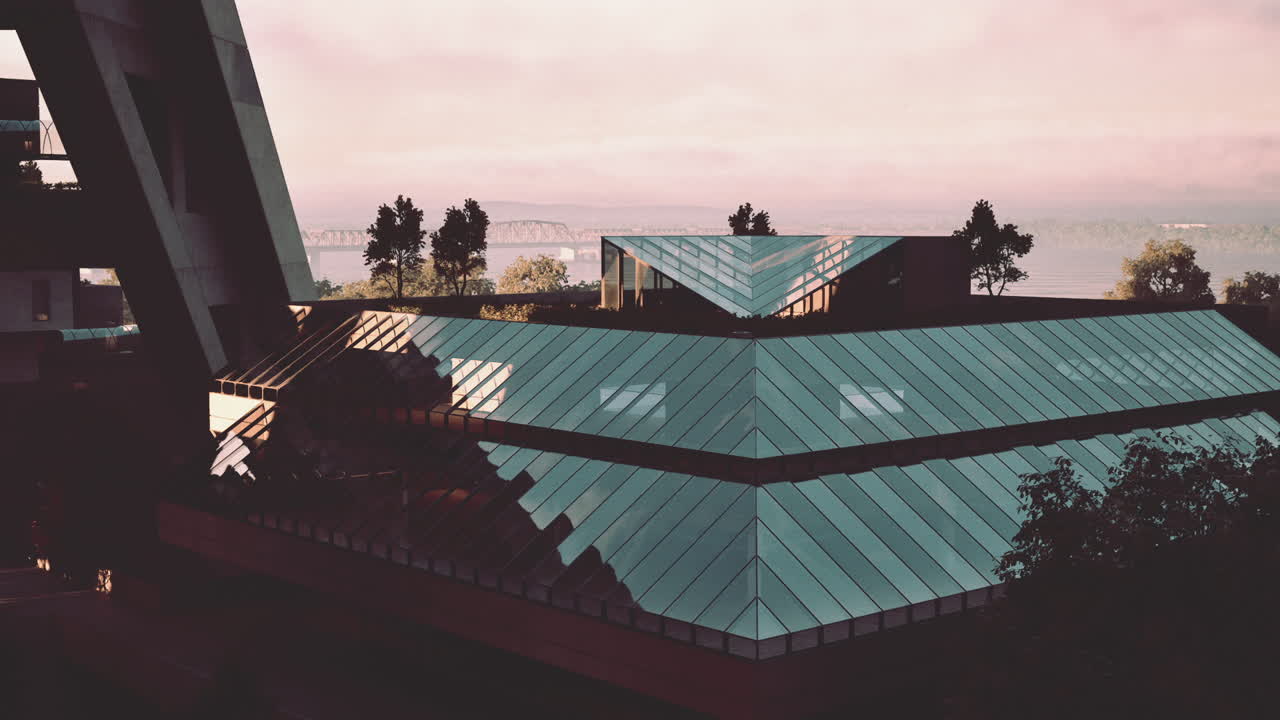 edificio moderno de vidrio y acero en una ciudad