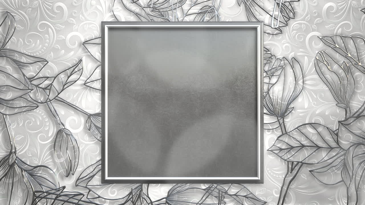 marco vintage de primer plano con movimiento de flores con fondo de boda 25