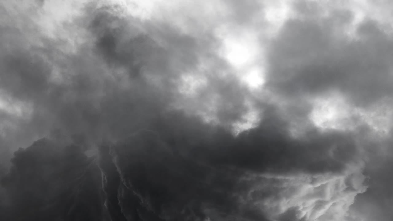 vista del bucle de tormenta eléctrica 4k