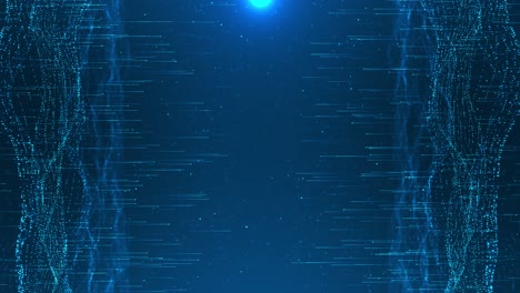 bright light flare flowing particle waves creating futuristic motion backdrop for tech presentations