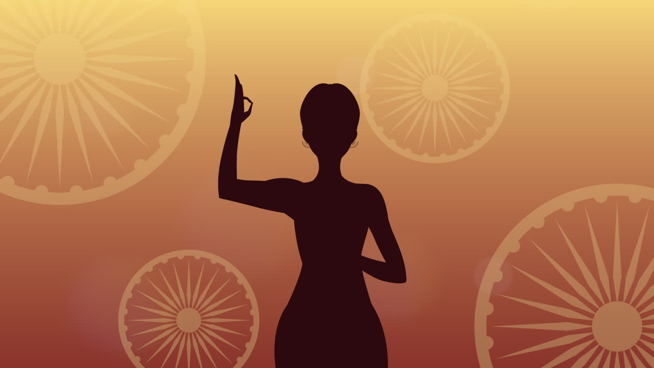 celebración del día de la independencia de la india con una mujer