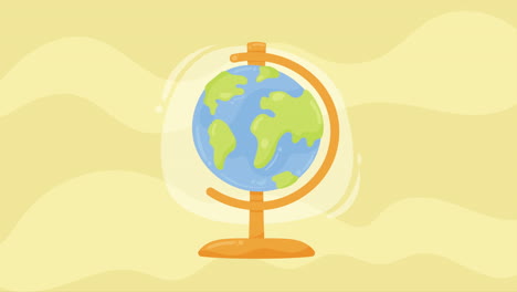 world earth map supply animation