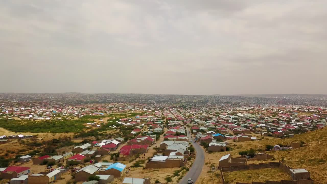Bella ripresa aerea di Hargeisa, Somalia, la capitale del Somaliland.