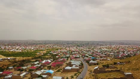 good aerial of hargeisa somalia the capital of somaliland