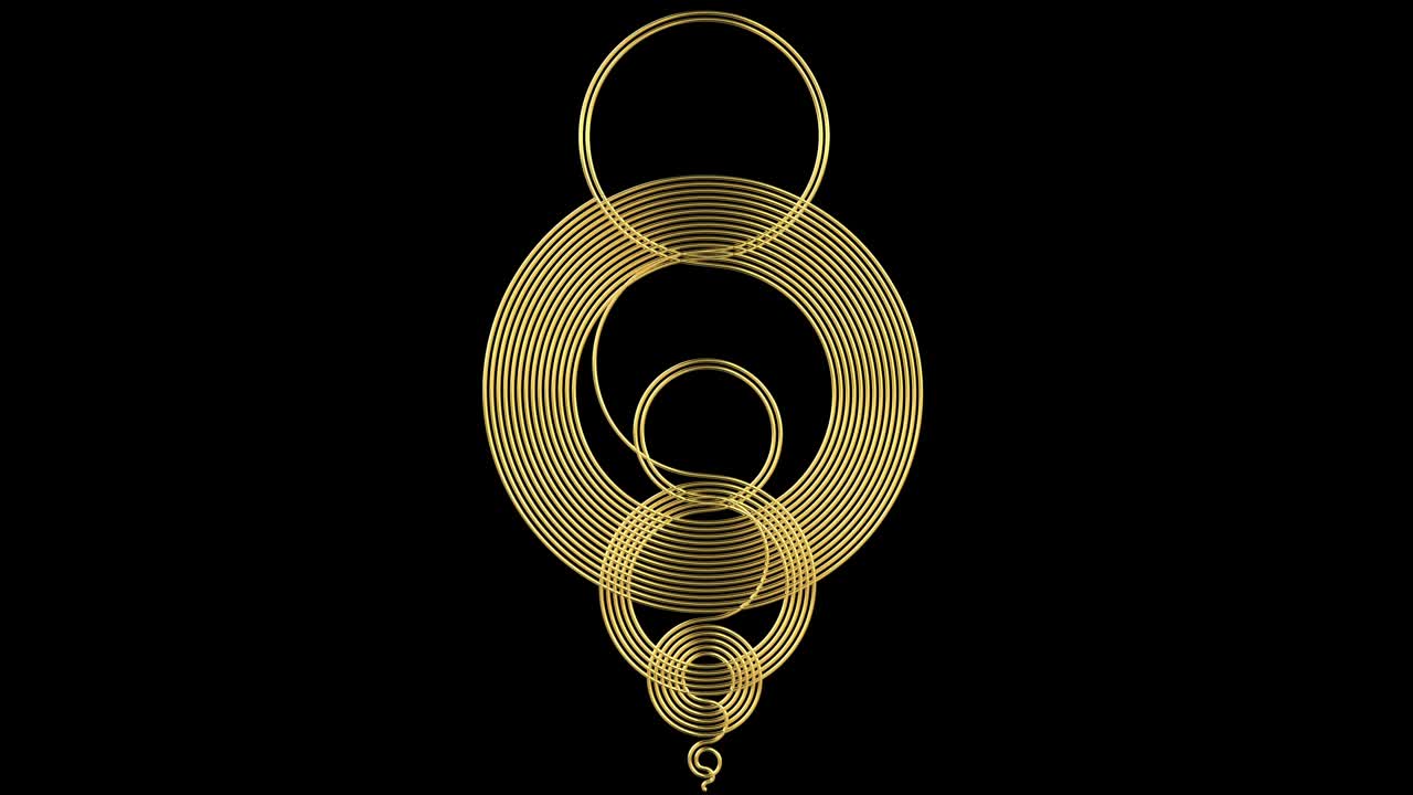 3d-рендеринг анимации абстрактной геометрической формы