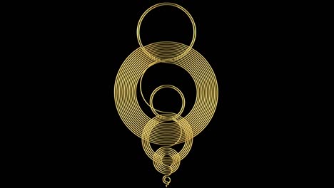 3d rendering of an animation of an abstract geometric shape
