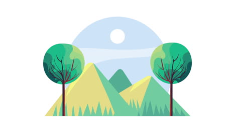 mountain landscape illustration