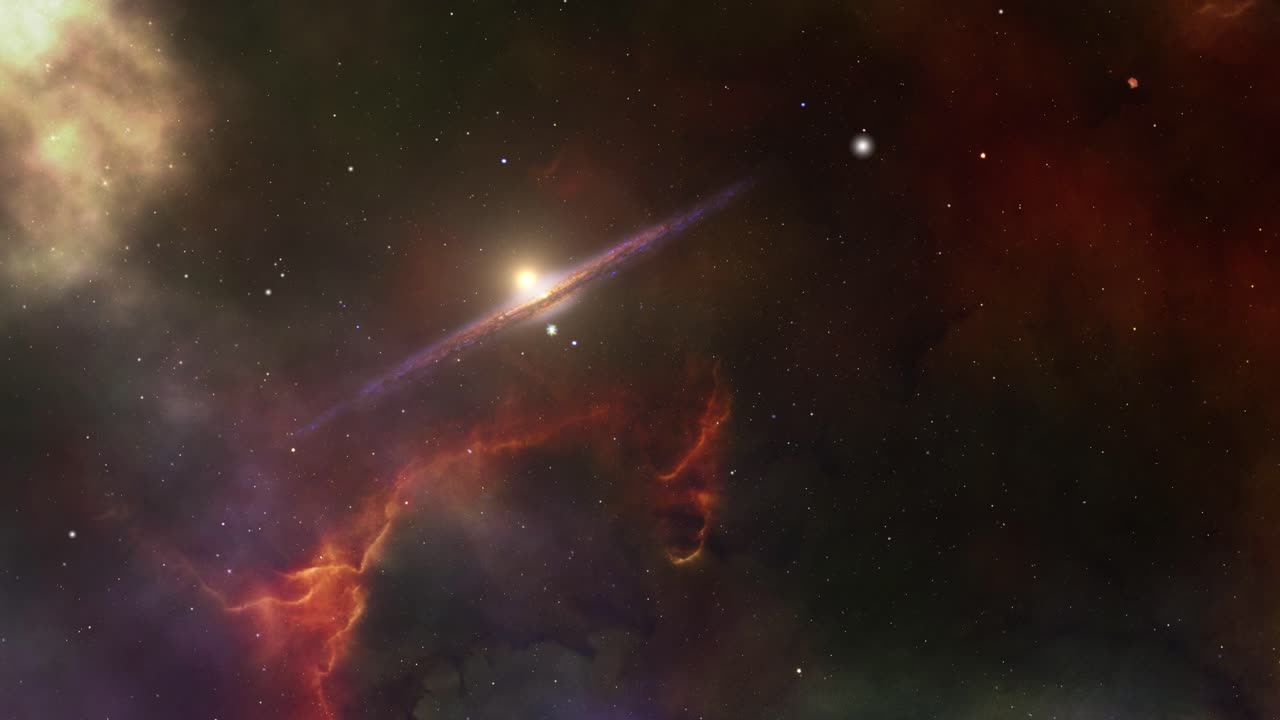 космический полет 4k приближается к галактике во вселенной