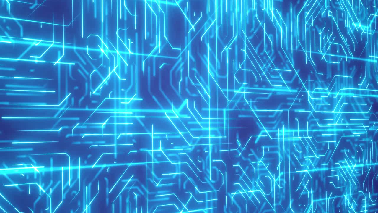 bucle de la placa de circuitos de luz azul