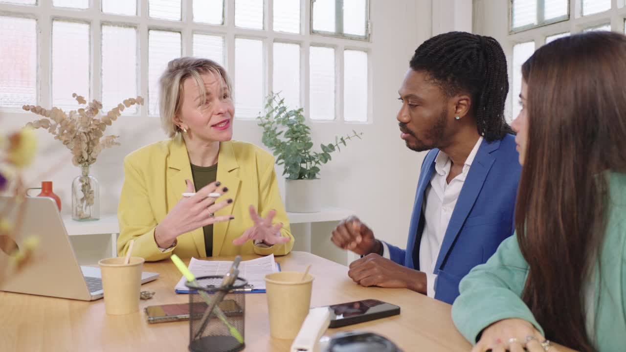 Business Meeting with Team Collaboration