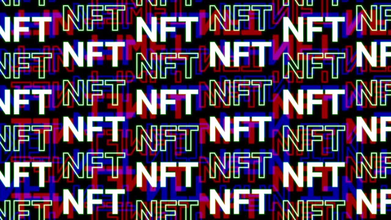 el concepto del metaverso de nft, el efecto de glitch, el fondo futurista abstracto, 4k