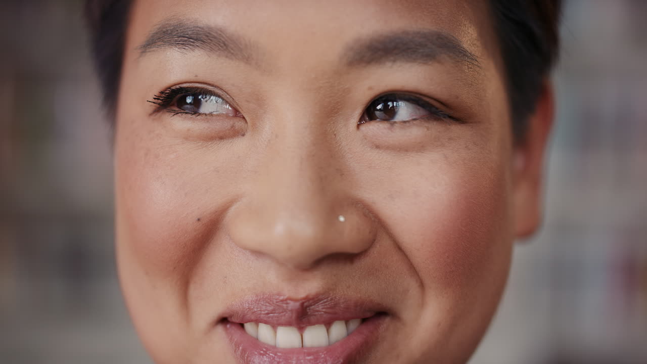 Close up of beautiful woman face portrait