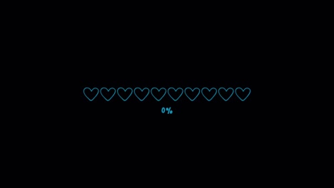 animation colorful loading bar on black background.